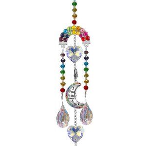 Kirks Folly Rainbow Bridge “I You to The Moon & Back” Crystal Shimmer Silvertone